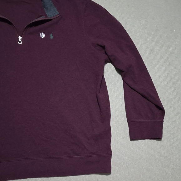 Polo Ralph Lauren Maroon  Quarter Zip Pullover Men's Size XXL - Picture 4 of 17